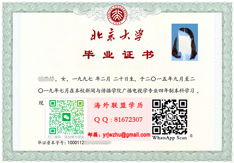 北京大学2019年毕业证书样本|北京大学本科文凭